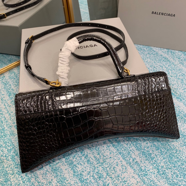 Ba*len*cia*ga  hourglass stretched top handle bag