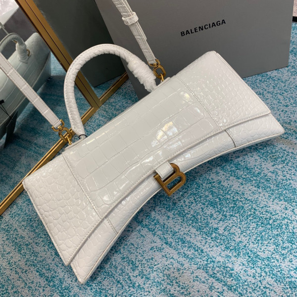 Ba*len*cia*ga  hourglass stretched top handle bag