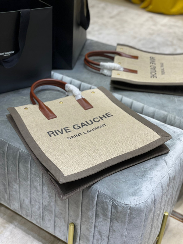 Y*L rive gauche n/s shopping bag in linen and cotton