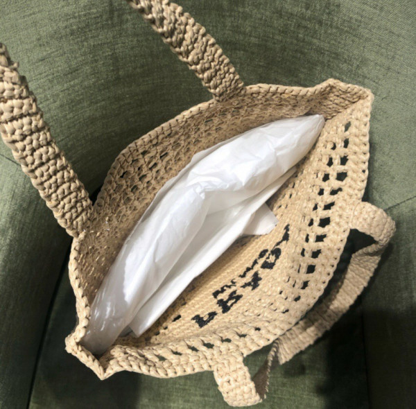 Pra*a raffia tote bag