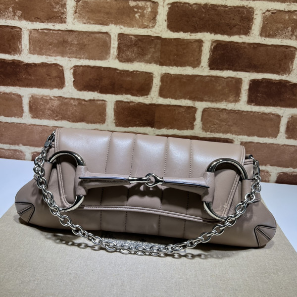 G*u*i horsebit chain big shoulder bag