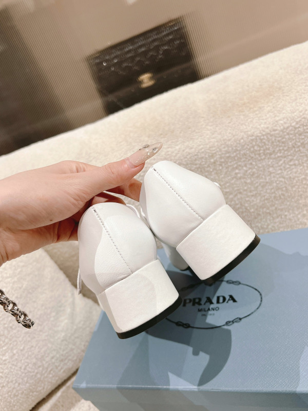 Pra*a nappa leather mary jane pumps