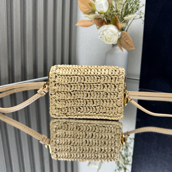 Pra*a cardholder with shoulder strap and crystals