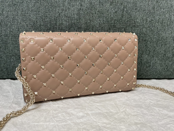 Valentino Rockstud Spike Nappa Leather Crossbody Clutch Bag